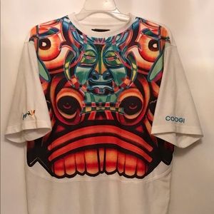 Coogi Men’s Multi Color Graffiti Foo Dog T-Shirt